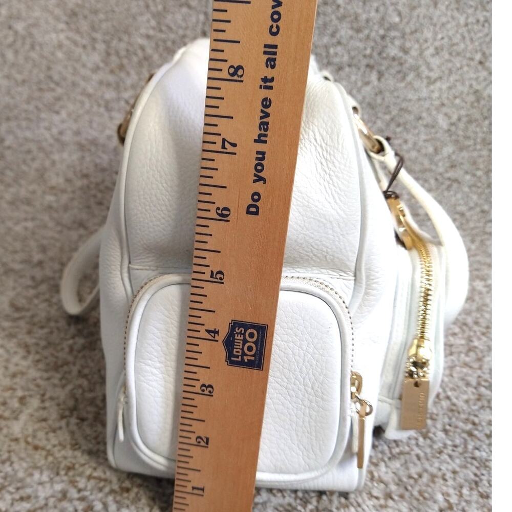 Sigrid Olsen White Leather Shoulder Bag Light Blue Lining Pre-Owned - Picture 2 of 16